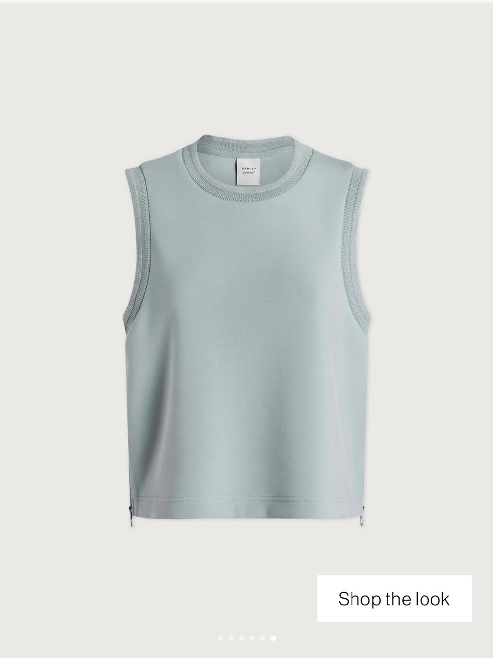 Varley Shea Crop Tank in Ether Blue